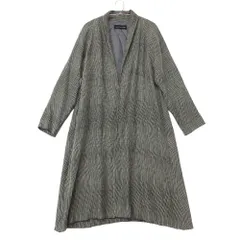 JURGEN LEHL ヨーガンレール コート シルクウール ストライプ柄 ロングニット カーディガン J0173FJ101 日本製 グレー レディース 【中古】のサムネイル
