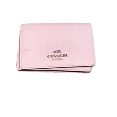 COACH コーチ　カードケース　2つ折り　ピンク　名刺入れのサムネイル