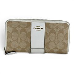 新品 コーチ 長財布 アコーディオンジップ アラウンド ネイビーC4715