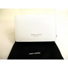 イヴ サンローラン サンローラン Saint Laurent Paris YSL レザー 3つ折り 財布 タイニーウォレット メンズ レディース 【未使用保管品】のサムネイル