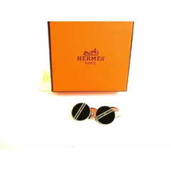 エルメス HERMES Hモチーフ パラディウムプレーテッド エナメル カフス カフリンク メンズ 【未使用保管品】のサムネイル