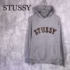 STUSSYステューシー☆花柄刺繍ロゴ フラワー グレー パーカー 入手困難