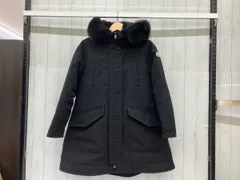 ダウンジャケット ブラック モンクレール 14A 164cm ダウンコート 黒 MONTICOLE レディース 0-00相当 ファーフード ボアジュニアのサムネイル