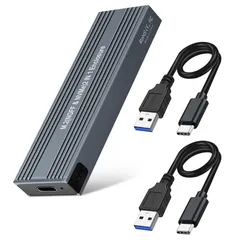 <ナ>VCOM M.2 SSD 外付けケース NVME/SATA 両対応 10Gbps&6Gbps（SATAプロトコル） 高速データ転送 SSDエンクロージャーのサムネイル