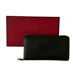 ✨美品✨BALLY バリー 長財布 ラウンドファスナー ロゴ レザー