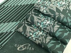 美品！ 正絹 半幅帯 銀花仙 グレー リバーシブル - メルカリ