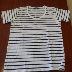 SHIPS JET BLUEの女性用UネックボーダーTシャツのサムネイル