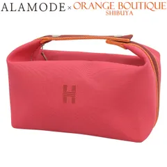 HERMES(エルメス) ブリッドアブラックGM ハイビスカス ピンク ボルドー オレンジ コットンキャンバス パラジウム金具 シルバー金具 ポーチ ハンドバッグ 小物入れ ミニバッグ レディース 40802166456【中古】【アラモード】のサムネイル