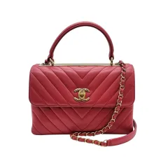ミディアム CHANEL トレンディCC トップスハンドル ショルダーバッグ ピンク CHB090912のサムネイル