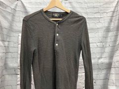 RRL Ralph Lauren ヘンリーネック 長袖カットソー グレー L - メルカリ