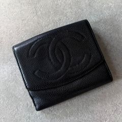 CHANEL ココマーク キャビアスキン Wホック 二つ折り財布 - メルカリ