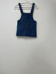 デニムダンガリー リメイク風 デニムロングスカート 150cm キッズ 
