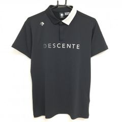 DESCENTE GOLF g-arc ポロシャツ ブラック ホワイト Mサイズ - メルカリ