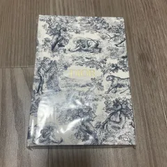 【232196】Christian Dior クリスチャンディオール  ノートブック　トワル・ドゥ・ジュイ　動物・植物柄　未開封品　花柄　雑貨　小物　ロゴ ホワイトのサムネイル