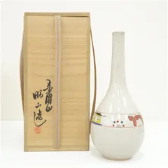 グレージュの赤膚焼の一輪挿し　花瓶　工芸品 2026年最新】赤膚焼 花瓶 奈良絵の人気アイテム - メルカリ