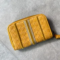 BOTTEGA VENETA ボッテガヴェネタ イントレチャート レザー コインケース 小銭入れ 黄色 イエロー コンパクトウォレット ミニ財布のサムネイル