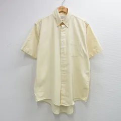 XL/古着 アロー 半袖 シャツ メンズ 90年代 90s ボタンダウン USA製 イエロー ストライプ 26may25のサムネイル