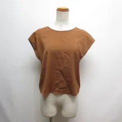 ロペ ROPE フレンチスリーブ ブラウス 36 茶 ブラウン カットソー 日本製のサムネイル