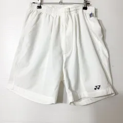 古着　YONEX　ヨネックス　バトミントン　テニス　ハーフパンツ　ユニセックス　Mサイズ　混紡　ホワイト（白）　メッシュ　サラサラ　吸汗速乾性　VERYCOOL素材　97％UVCUTのサムネイル