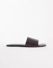 エイソス レディース シューズ サンダル ASOS DESIGN Faith flat sandals in chocolate crochocolate チョコレートのサムネイル