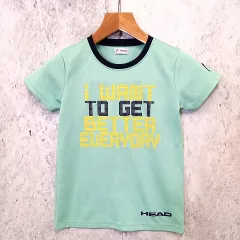 HEAD ヘッド Tシャツ  ロゴ  半袖  メッシュ ミントグリーン 160サイズ ◎_□〇のサムネイル