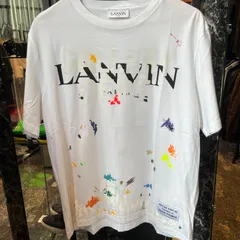 ＃-　ランバン×ギャラリーデプト　Tシャツ　ペンキ　ロゴプリント　ホワイト　サイズ不明　A品のサムネイル