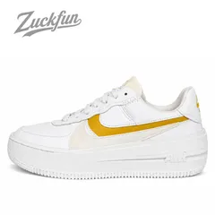 NIKE AIR FORCE 1 PLTAFORM エア フォース 1 プラットフォーム ホワイト イエロー 白 レディース ナイキ スニーカー 24.5 cm U08598