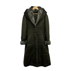 HIROKO KOSHINO(ヒロココシノ) コート レディース美品  - カーキ×グレー 長袖/フェイクファー/キルティング/中綿/冬のサムネイル