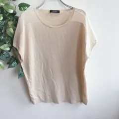 良品✨ ORCHIDEA オーキディア フレンチスリーブ ニット カットソー ベージュのサムネイル