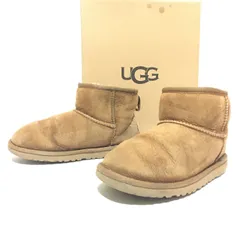 極上のはき心地◎【UGG australia】アグオーストラリア W CLASSIC ULTRA MINI クラシック ウルトラミニ シープスキン ムートンブーツ 定番 防寒 チェスナット レディース 22cm/M48463jYのサムネイル