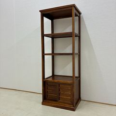 【最終値下げ】無垢材古家具古道具一枚板重硬オープンラック収納棚 オープンシェルフ 最終値下げ】無垢材古家具古道具一枚板重硬オープンラック収納棚