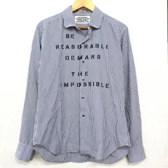 SEDITIONARIES Seditionaries 666ストライプ柄 シャツ Mサイズ 長袖 メンズカジュアル パンク セディショナリーズ ※訳ありのサムネイル