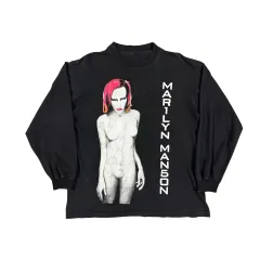 ヴィンテージ 90s Marilyn Manson マリリン・マンソン ユーロ ロングスリーブ Tシャツ