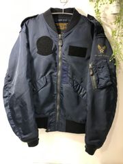 HOUSTON L-2A フライトジャケット 日本製 サイズ40 ネイビー - メルカリ