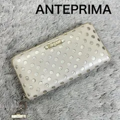 ANTEPRIMA アンテプリマ 長財布 ラウンドファスナー ゴールド レザー カッティングドットデザインのサムネイル