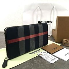 未使用品 BURBERRY 長財布 アイコンストライプ チェック 236 - メルカリ