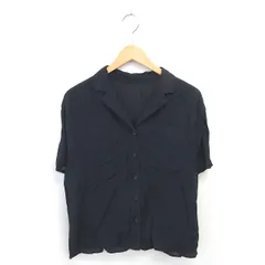 ページボーイ PAGE BOY alicia シャツ ブラウス テーラード衿 無地 シンプル 半袖 F 緑 ダークグリーン /TTのサムネイル