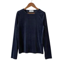 美品 24AW SLOBE IENA スローブイエナ ベロア ロングスリーブカットソー ネイビー レディース 古着 中古 USEDのサムネイル