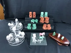 天然石彫刻・丸玉BOX（アクリル台座・御影石プレート・ひな壇）のサムネイル