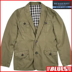 BURBERRY BLUE LABEL 廃盤 バーバリーブルーレーベル テーラードジャケット L ブレザー 刺繍 メンズ 古着 テーラードジャケット_サイズL一覧←SEULB屋着古← TY4547のサムネイル