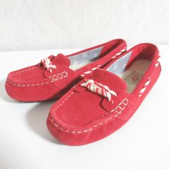UGG ジップモカシン スエード レッド 22.5cm アグ - メルカリ