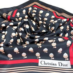 Christian Dior 大判スカーフ シルク 幾何学柄 アート 赤紺 78 - メルカリ