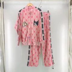 【中古】GALFY×くろみ ドクロだらけセットアップ ピンク size L ガルフィー[24]のサムネイル
