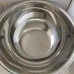 底面パンチング(穴あき)ステンレスボウル(水切りボウル)３３ｃｍのサムネイル