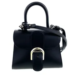 【再値下げ】DELVAUX ブリヨン ミニ ショルダーバッグ デルヴォー AA0406AAM099ZDO レディース カーフ ブラック ゴールド金具 中古のサムネイル