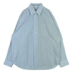 Stella McCartney ステラマッカートニー クレイジーパターン ストライプ 長袖 シャツ ライトブルー系 ホワイト系 42【美品】【中古】のサムネイル