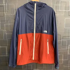 【定番】ノースフェイス コンパクトジャケット ネイビー×レッド メンズL 撥水のサムネイル
