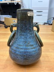 茶道具 小杉焼 青磁 四耳壺 茶壺 箱なし 越中 富山 古美術 茶器【1024