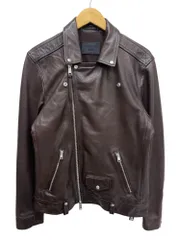 ALLSAINTS (オールセインツ) Biker Jacket バイカージャケット ダブルライダース レザー 羊革 ML133V M ブラウン メンズ/045のサムネイル