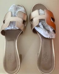 あんしん鑑定！HERMES Hモチーフ サンダル サイズ36 ゴールド オアジス 